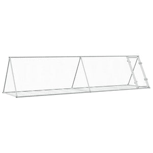 Vidaxl konijnenhok 400x105x91 cm gegalvaniseerd staal zilverkleurig