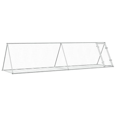 Vidaxl konijnenhok 400x105x91 cm gegalvaniseerd staal zilverkleurig