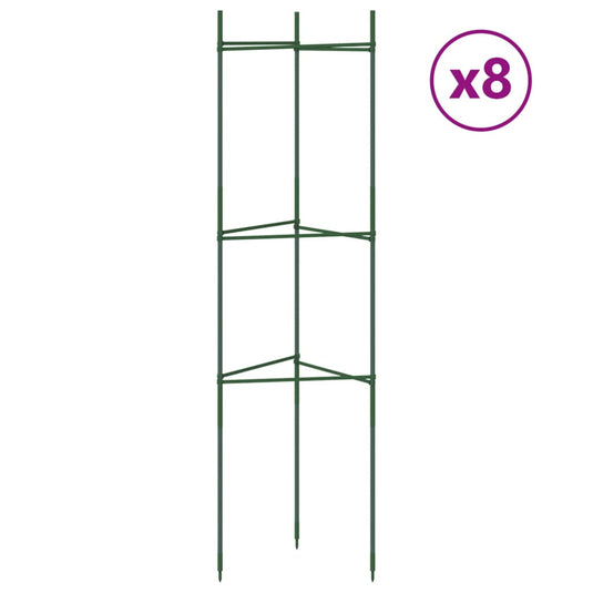 Vidaxl tomatenkooien 8 st 116 cm staal en polypropeen