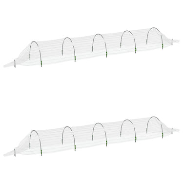 Vidaxl kweektunnels 2 st 1,5x5 m glasvezel en polypropeen
