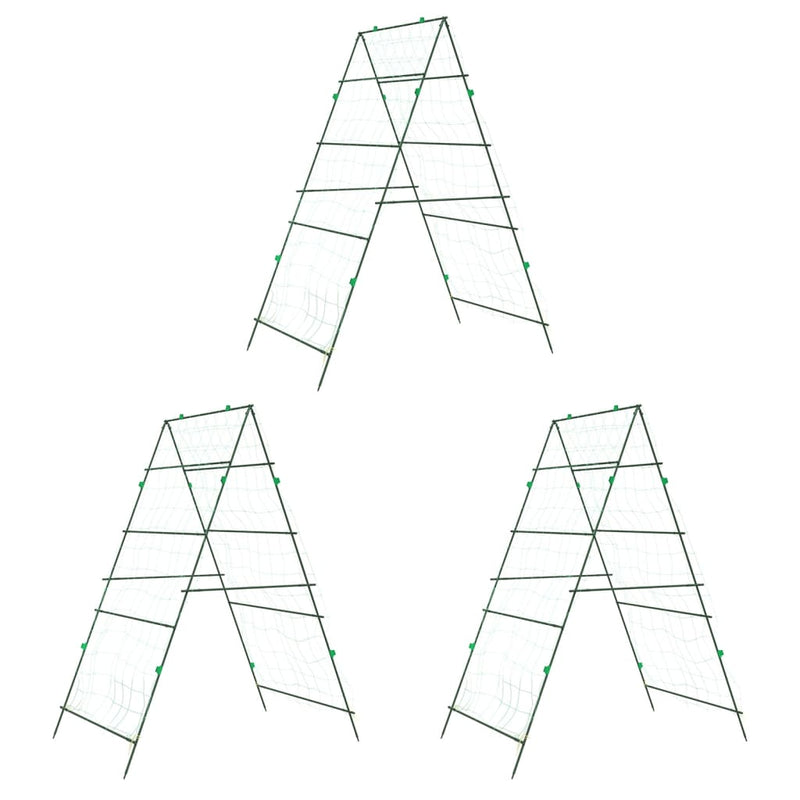 Load image into Gallery viewer, Vidaxl plantenklimrekken 3 st a-frame staal
