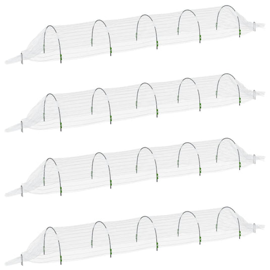 Vidaxl kweektunnels 4 st 1,5x5 m glasvezel en polypropeen