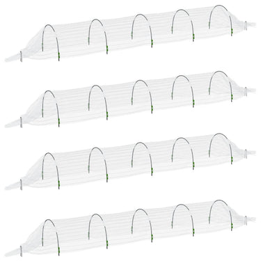 Vidaxl kweektunnels 4 st 1,5x5 m glasvezel en polypropeen
