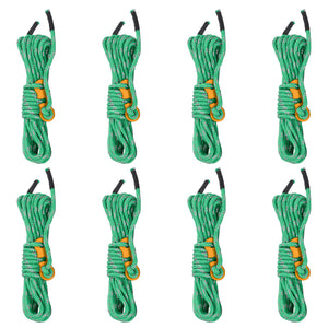Vidaxl tentscheerlijnen met spanners 8 st reflecterend 4 m 4 mm
