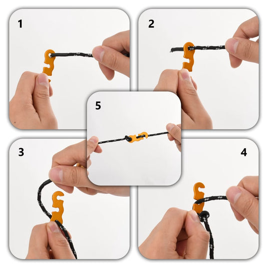 Vidaxl tentscheerlijnen met spanners 8 st reflecterend 4 m 4 mm