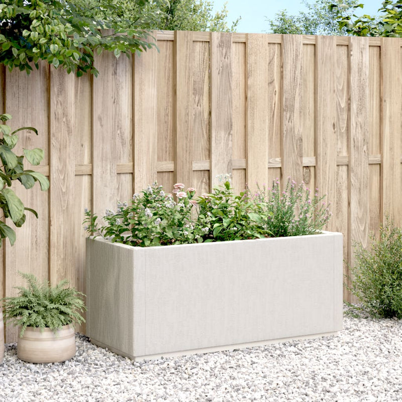 Afbeelding laden in galerijviewer, Vidaxl plantenbak 80x36x35 cm polypropeen wit
