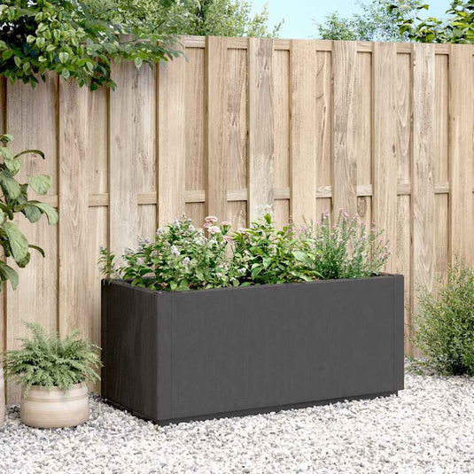 Vidaxl plantenbak 80x36x35 cm polypropeen donkergrijs