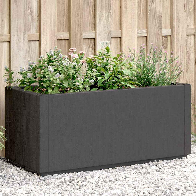 Load image into Gallery viewer, Vidaxl plantenbak 80x36x35 cm polypropeen donkergrijs
