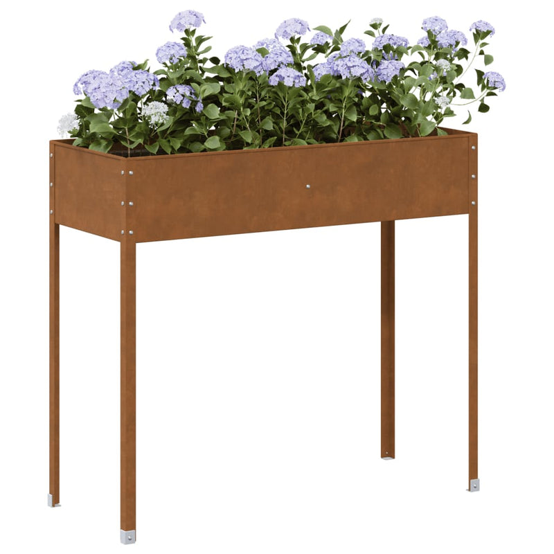 Afbeelding laden in galerijviewer, Vidaxl plantenbak 100,5x40,5x90 cm weervast staal
