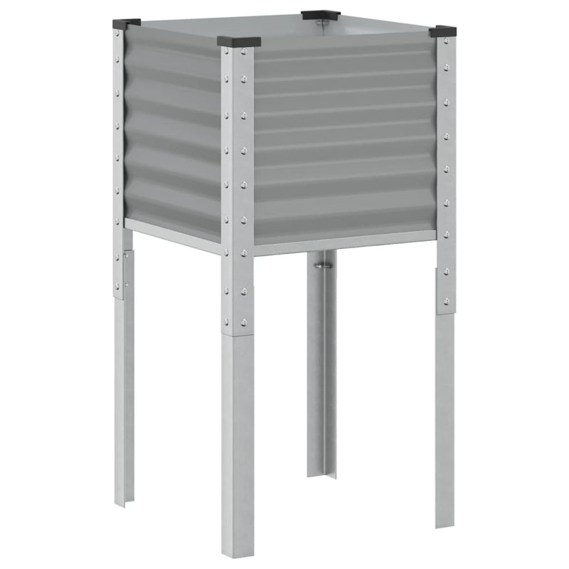 Load image into Gallery viewer, Vidaxl plantenbak 45x45x88 cm staal grijs
