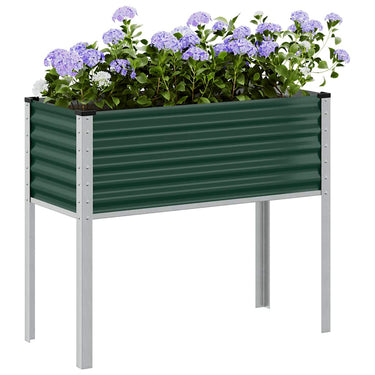 Vidaxl plantenbak groen 100x45x90 cm staal