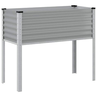 Vidaxl plantenbak 100x45x90 cm staal grijs