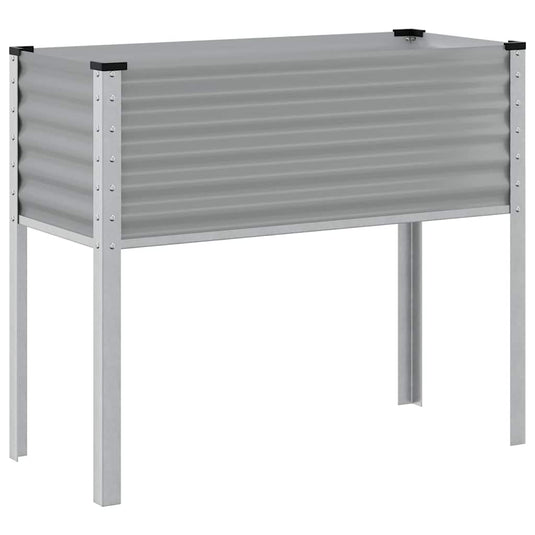 Vidaxl plantenbak 100x45x90 cm staal grijs