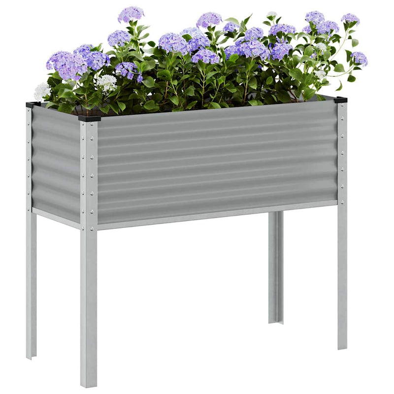 Load image into Gallery viewer, Vidaxl plantenbak 100x45x90 cm staal grijs
