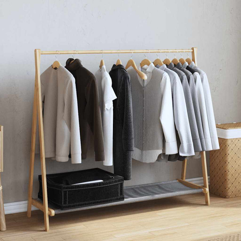 Afbeelding laden in galerijviewer, Vidaxl kledingrek met schappen 106x34x102 cm bamboe
