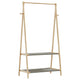 Vidaxl kledingrek met schappen 96x45,5x150,5 cm bamboe