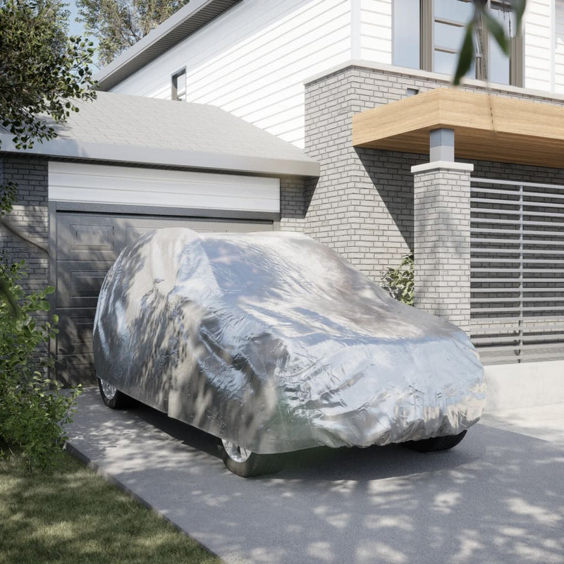 Load image into Gallery viewer, Vidaxl autohoes voor suv met gespriemen xl volledig zilverkleurig
