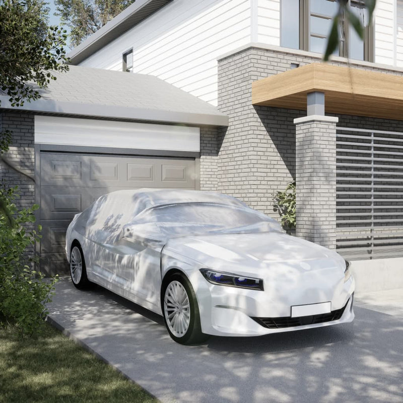 Load image into Gallery viewer, Vidaxl autohoes half met haken xl zilverkleurig
