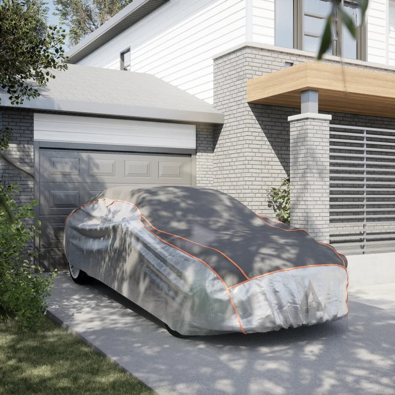 Load image into Gallery viewer, Vidaxl autohoes voor sedan hagelbescherming xxl zilverkleurig en grijs
