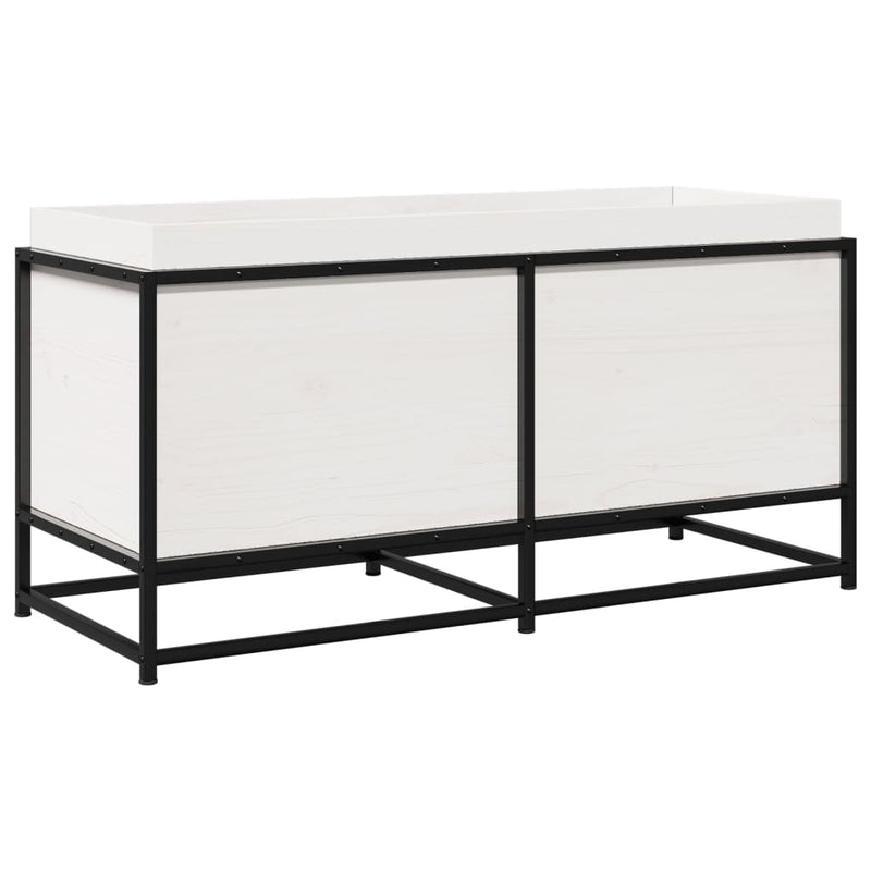Load image into Gallery viewer, Vidaxl plantenbak 100x40x50 cm massief grenenhout wit
