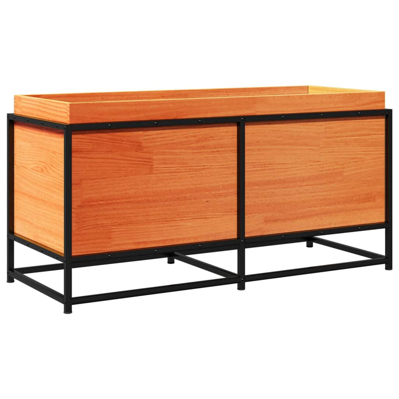 Load image into Gallery viewer, Vidaxl plantenbak 100x40x50 cm massief grenenhout wasbruin
