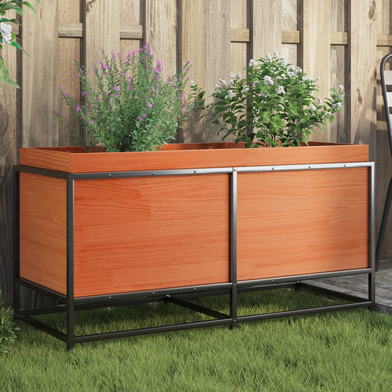 Load image into Gallery viewer, Vidaxl plantenbak 100x40x50 cm massief grenenhout wasbruin
