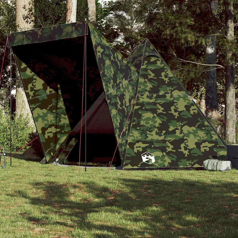 Load image into Gallery viewer, Vidaxl tipitent 6-persoons camouflage waterdicht
