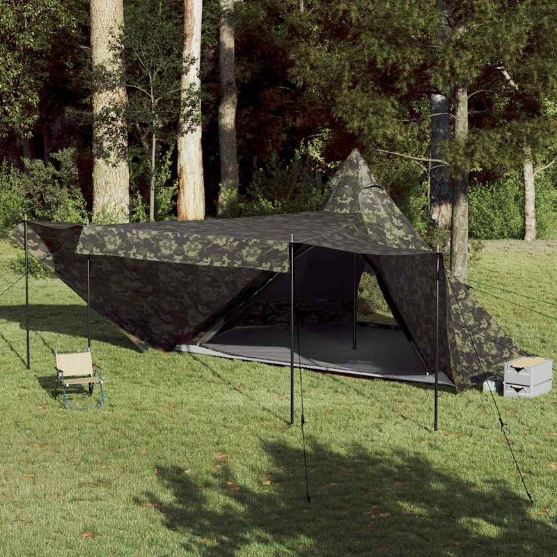 Load image into Gallery viewer, Vidaxl tipitent 8-persoons camouflage waterdicht
