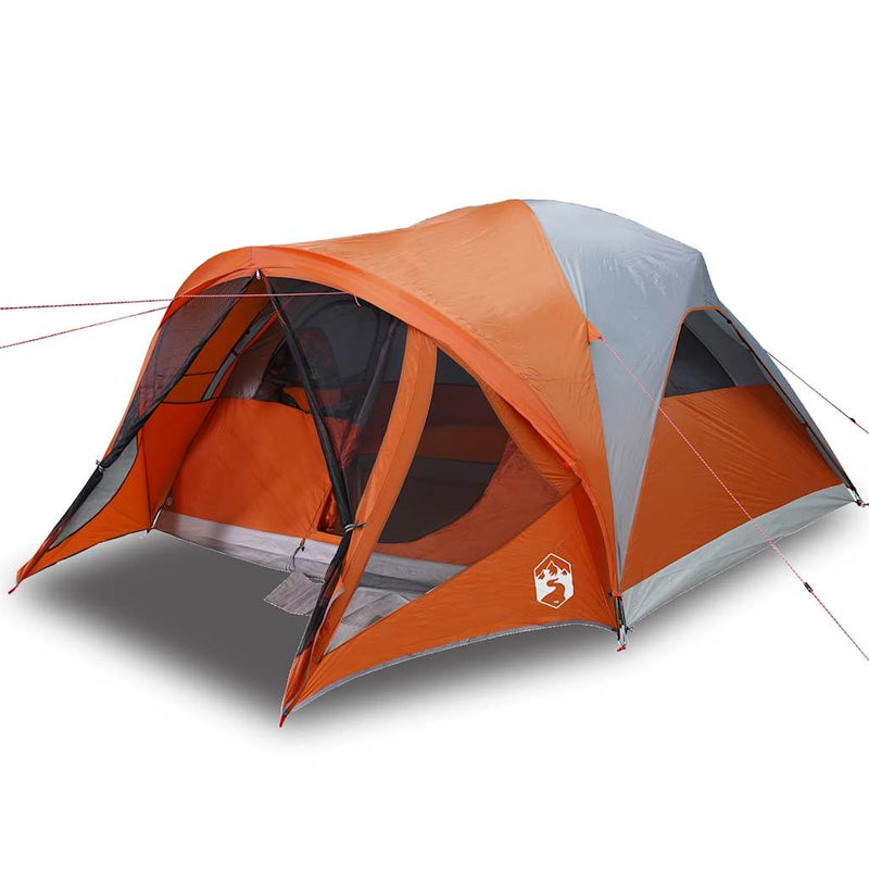Load image into Gallery viewer, Vidaxl tunneltent 6-persoons waterdicht grijs en oranje
