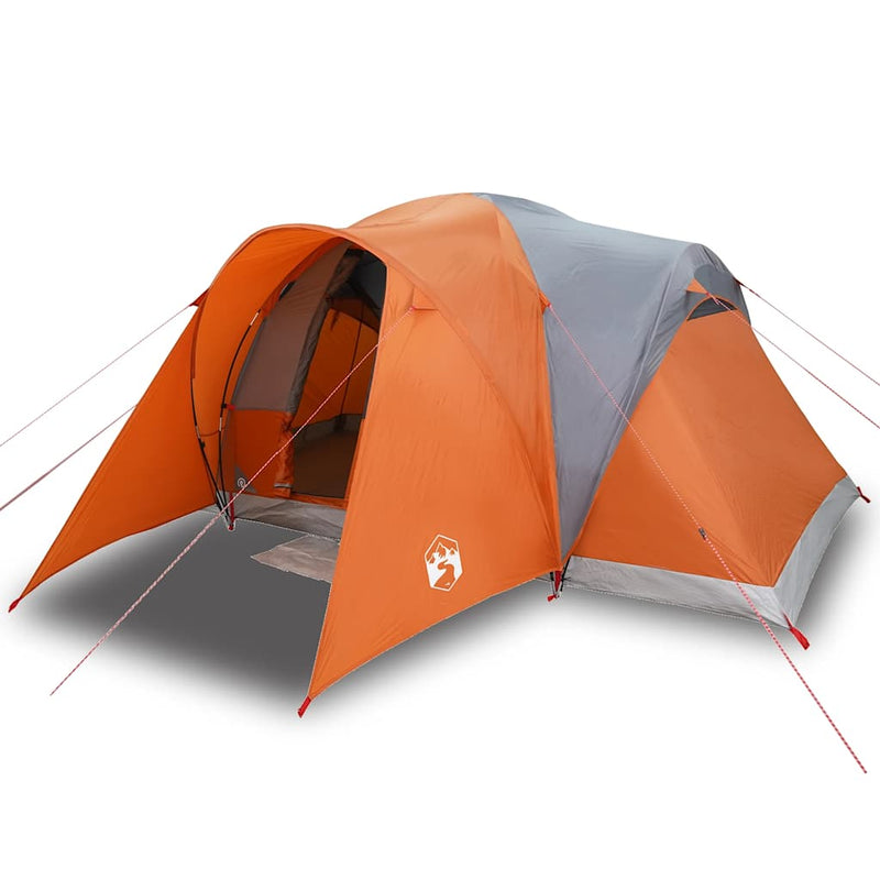 Load image into Gallery viewer, Vidaxl koepeltent 6-persoons waterdicht grijs en oranje
