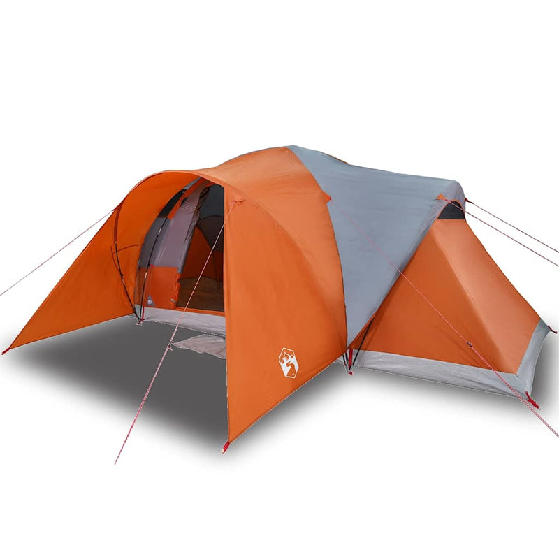 Load image into Gallery viewer, Vidaxl koepeltent 6-persoons waterdicht grijs en oranje
