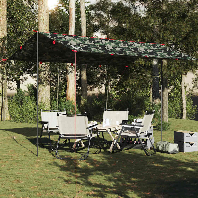 Load image into Gallery viewer, Vidaxl kampeerluifel waterdicht 406x306 cm camouflage
