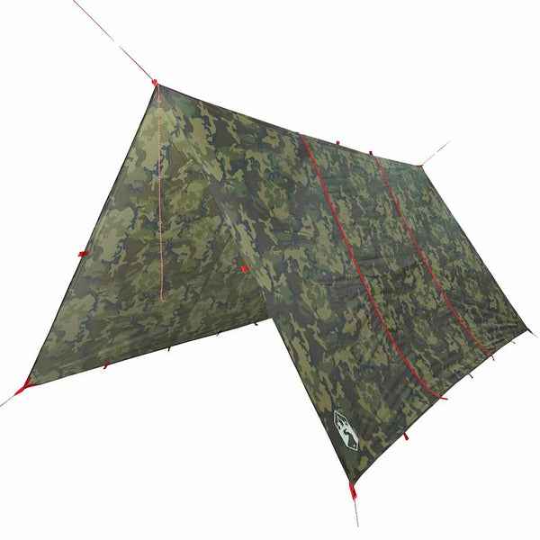 VidaXL Kampeerluifel waterdicht 451x420 cm camouflage