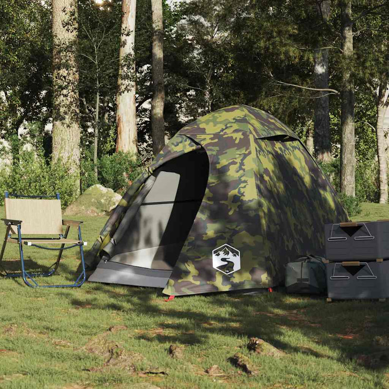 Load image into Gallery viewer, Vidaxl koepeltent 2-persoons waterdicht camouflage
