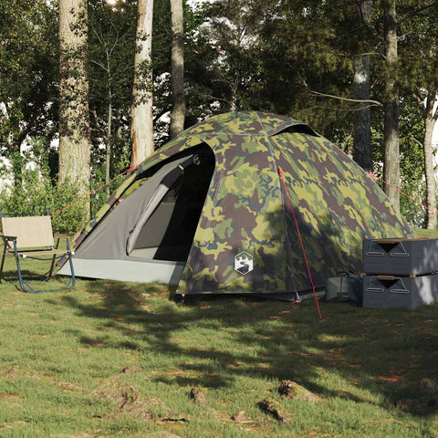 VidaXL Koepeltent 4-persoons waterdicht camouflage