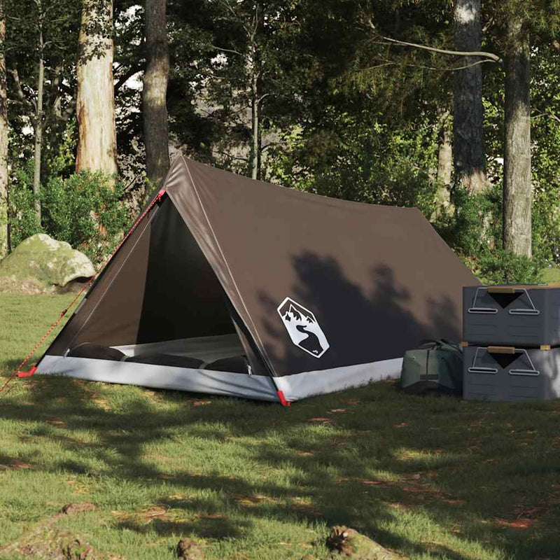 Load image into Gallery viewer, Vidaxl tent 2-persoons waterdicht bruin
