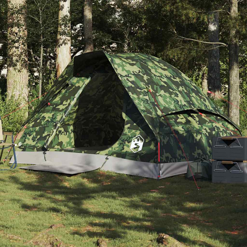 Load image into Gallery viewer, Vidaxl koepeltent 2-persoons waterdicht camouflage
