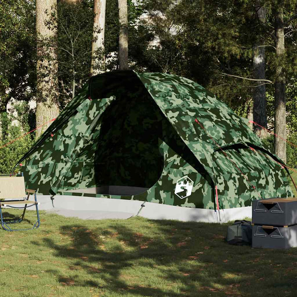 VidaXL Koepeltent 6-persoons waterdicht camouflage