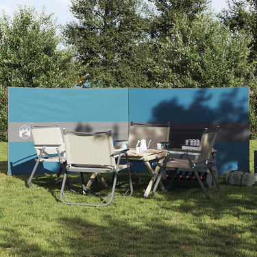 Vidaxl windscherm camping waterdicht 344x120 cm blauw