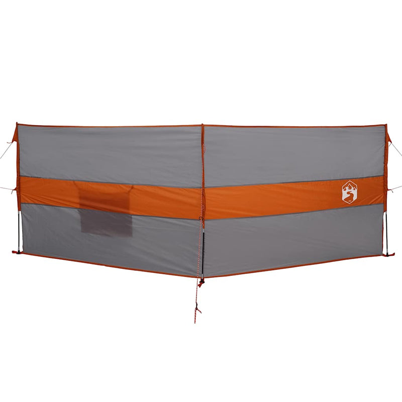 Afbeelding laden in galerijviewer, Vidaxl windscherm camping waterdicht 344x120 cm grijs en oranje
