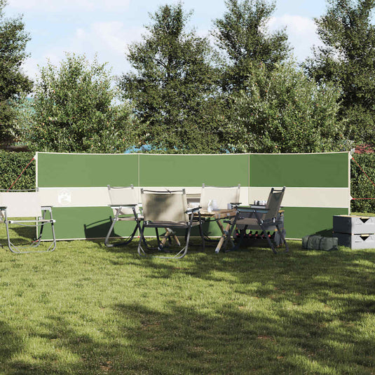 Vidaxl windscherm camping waterdicht 490x123 cm groen