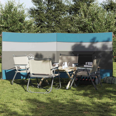 Vidaxl windscherm camping waterdicht 340x130 cm blauw