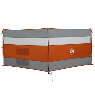 Vidaxl windscherm camping waterdicht 340x130 cm grijs en oranje