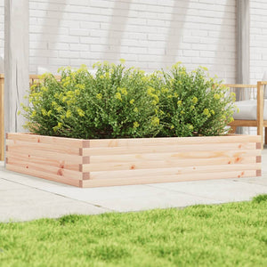 Vidaxl plantenbak 110x110x23 cm massief grenenhout