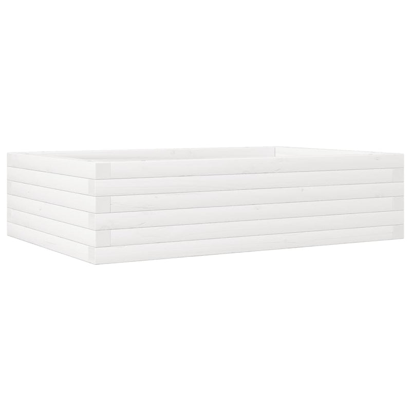 Load image into Gallery viewer, Vidaxl plantenbak 90x60x23 cm massief grenenhout wit
