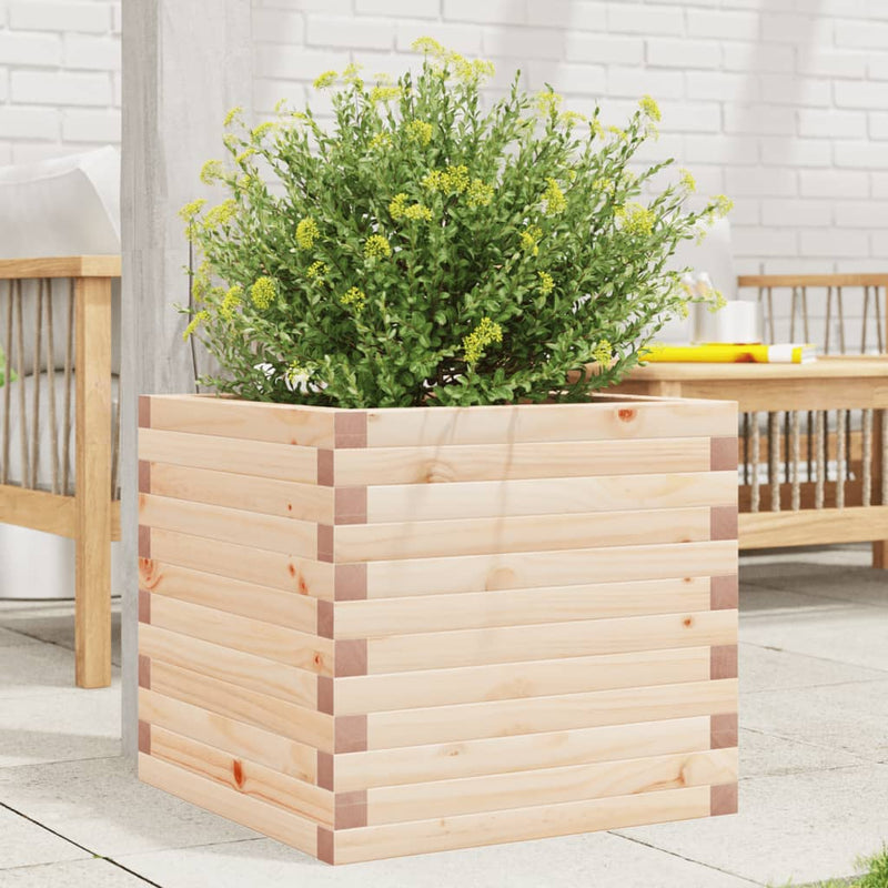 Load image into Gallery viewer, Vidaxl plantenbak 50x50x45,5 cm massief grenenhout
