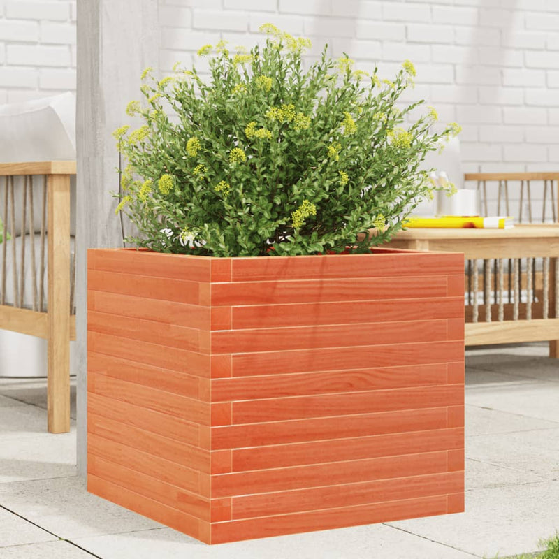 Load image into Gallery viewer, Vidaxl plantenbak 50x50x45,5 cm massief grenenhout wasbruin
