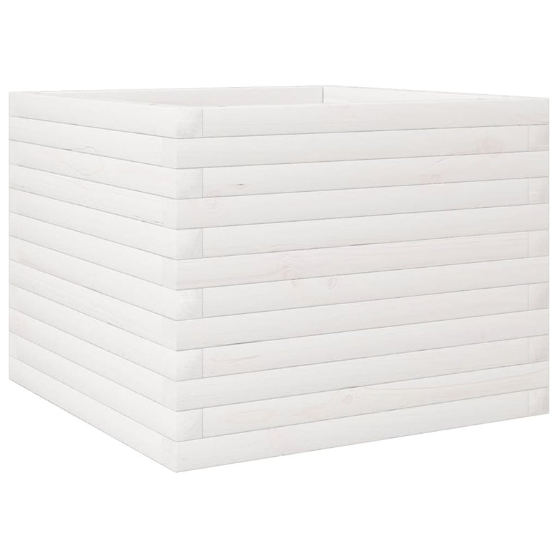 Load image into Gallery viewer, Vidaxl plantenbak 60x60x45,5 cm massief grenenhout wit
