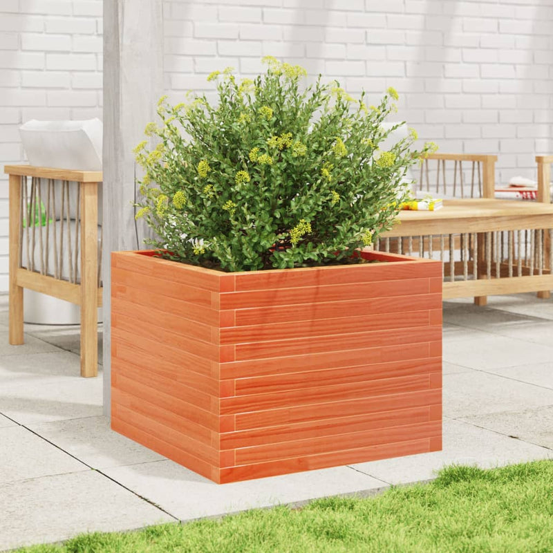 Load image into Gallery viewer, Vidaxl plantenbak 60x60x45,5 cm massief grenenhout wasbruin
