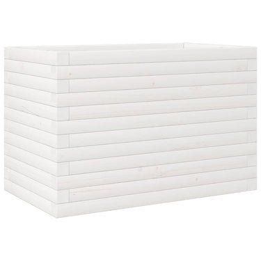 Vidaxl plantenbak 70x40x45,5 cm massief grenenhout wit
